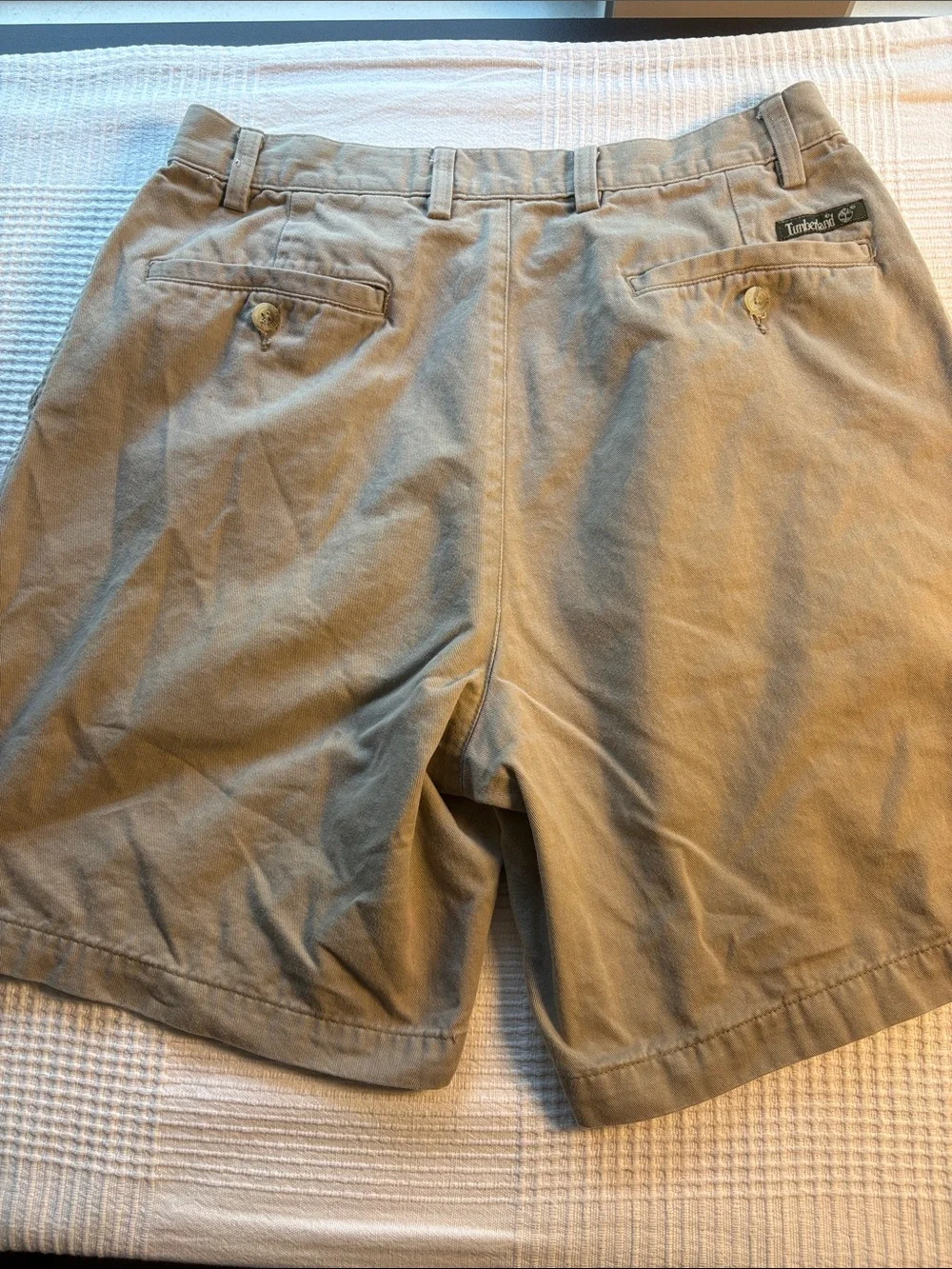 Timberland Men's Tan Flat-Front Shorts